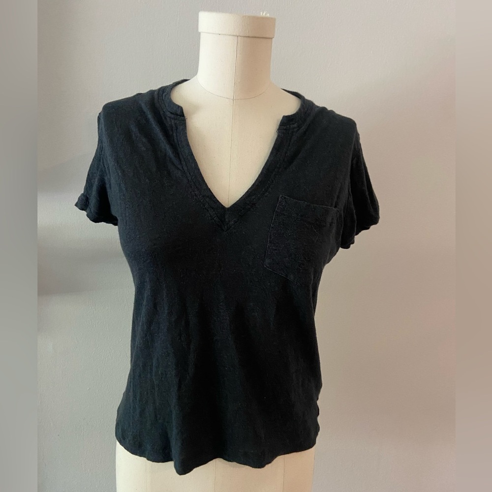 Brochu Walker Linen Blend Pocket Tee